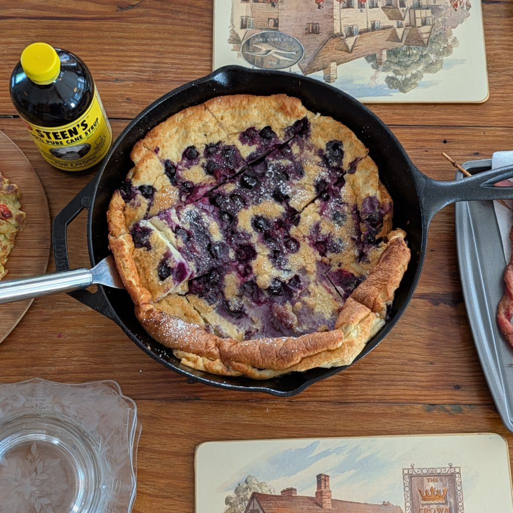 Steen's syrup with German puff pancake