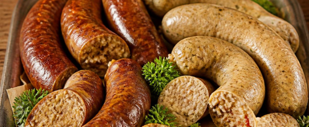 tray of Louisiana boudin
