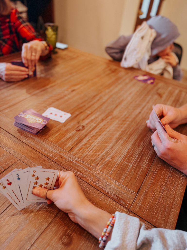 people playing a card game